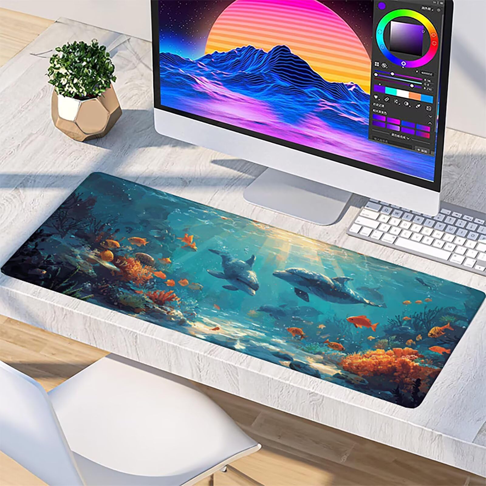 マウスパッド ビーチ XXL 1000 x 500 x 4mm 風景 大型ゲーミング